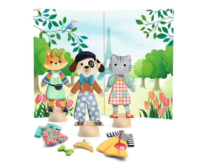 Zestaw artystyczny figurki kotki Djeco Paryż